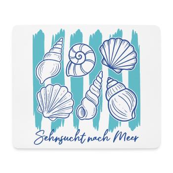 Meer Küste Sehnsucht nach Meer - Mousepad (Querformat) - Weiß - Vorne