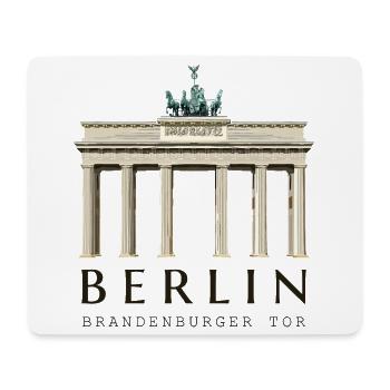 Porte de Berlin Brandebourg dessinée à la main - Tapis de souris (format paysage) - blanc - Devant