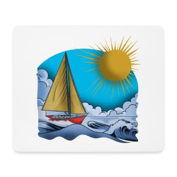 Planeurs au bord de la mer 2 - Tapis de souris (format paysage) - blanc - Devant