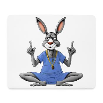 Esel Yoga - Mousepad (Querformat) - Weiß - Vorne