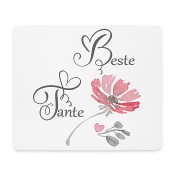 Meilleure tante - Tapis de souris (format paysage) - blanc - Devant