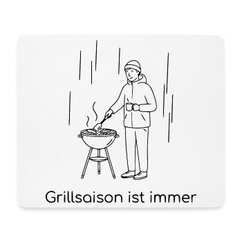 Grillsaison ist immer - Mousepad (Querformat) - Weiß - Vorne
