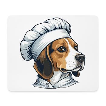 Beagle Chef – Funny Dog Chef - Mouse Pad (horizontal) - white - Front