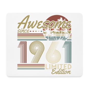 Cadeau rétro vintage d’anniversaire de 1961 - Tapis de souris (format paysage) - blanc - Devant
