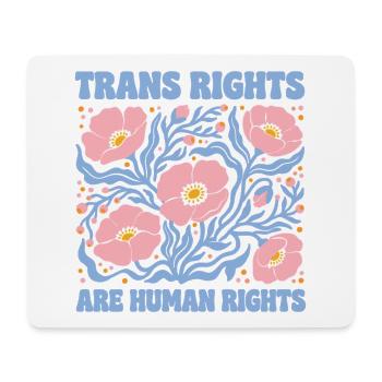 Mois de la fierté LGBT - Les droits des personnes trans sont des droits humains - Tapis de souris (format paysage) - blanc - Devant