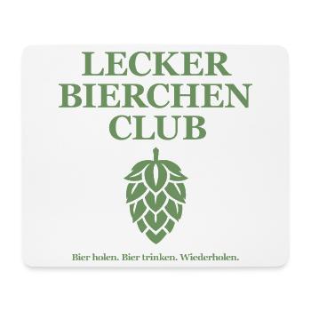 Lecker Bierchen Club - holen trinken Wiederholen - Mousepad (Querformat) - Weiß - Vorne