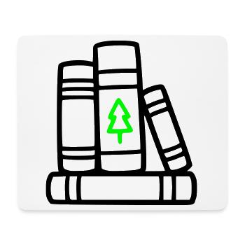 Bücherstapel Baum Natur Lesen Buchclub Wald - Mousepad (Querformat) - Weiß - Vorne
