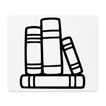 Bücherstapel Lesen Buchclub Lehrer Bibliothek - Mousepad (Querformat) - Weiß - Vorne