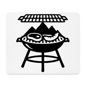 Grill au charbon Grill à la viande Maître Fête des Pères - Tapis de souris (format paysage) - blanc - Devant