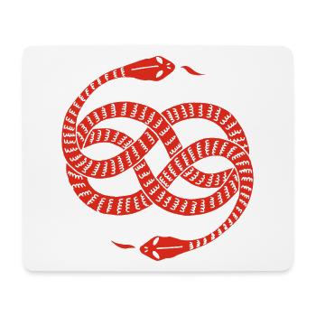Unendliche Rote Schlangen - Mousepad (Querformat) - Weiß - Vorne
