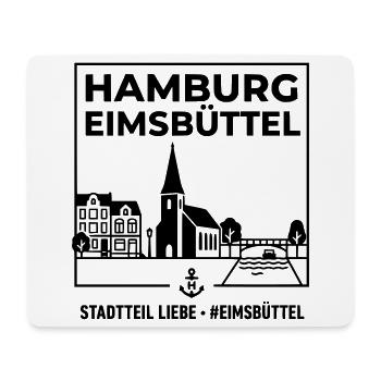 Hamburg Eimsbüttel - Mousepad (Querformat) - Weiß - Vorne