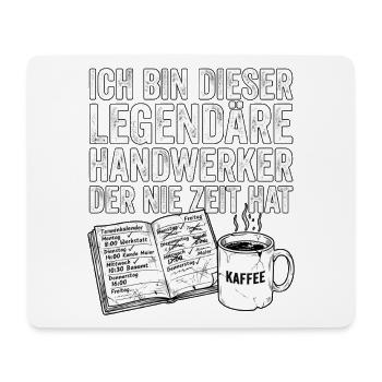 Lustiges Handwerker Design - Mousepad (Querformat) - Weiß - Vorne
