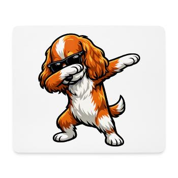 Dabbing Cocker Spaniel - Mousepad (Querformat) - Weiß - Vorne