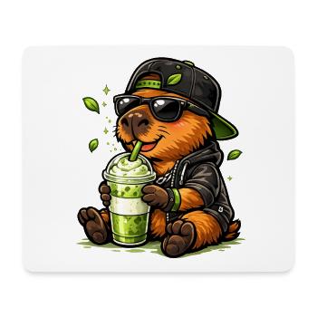 Süßer Koala mit Matcha Latte - Mousepad (Querformat) - Weiß - Vorne