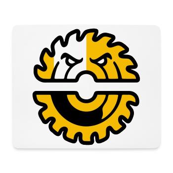 Circular Saw Mascot Logo - Mouse Pad (horizontal) - white - Front