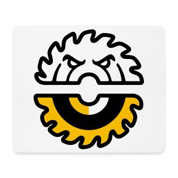 Kreissaege Gesicht Grafik - Mousepad (Querformat) - Weiß - Vorne