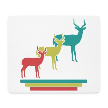 Antilopen Silhouetten Safari - Mousepad (Querformat) - Weiß - Vorne