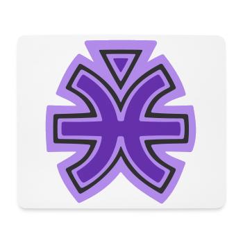 Fische- und Wasserstammessymbol - Mousepad (Querformat) - Weiß - Vorne
