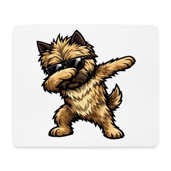 Dab du Cairn Terrier dans le style comique - Tapis de souris (format paysage) - blanc - Devant