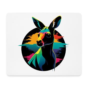 Kangaroo Portrait - Mouse Pad (horizontal) - white - Front