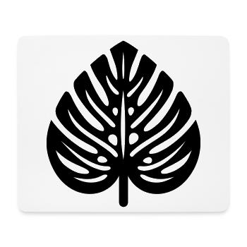 tropisches Blatt - Mousepad (Querformat) - Weiß - Vorne