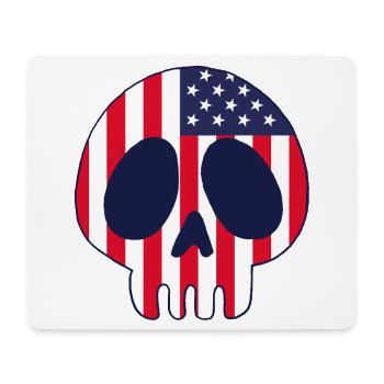 Amerikanischer Schädel - Mousepad (Querformat) - Weiß - Vorne