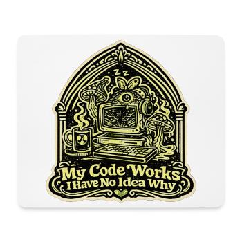 My Code Works Keine Ahnung Warum Motiv - Mousepad (Querformat) - Weiß - Vorne