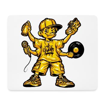 Hip Hop Musik Dance Graffiti - Mousepad (Querformat) - Weiß - Vorne