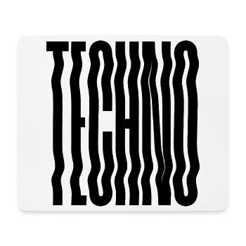 Techno Wave verzerrte Typografie - Mousepad (Querformat) - Weiß - Vorne