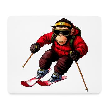 Ski Chimp - Mousepad (Querformat) - Weiß - Vorne