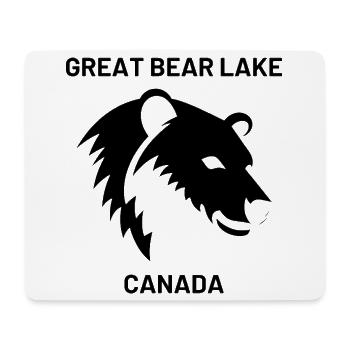 Great Bear Lake Silhouette Design Urlaub in Kanada - Mousepad (Querformat) - Weiß - Vorne