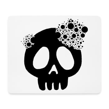 Schwarzer Schädel und Auflösung - Mousepad (Querformat) - Weiß - Vorne