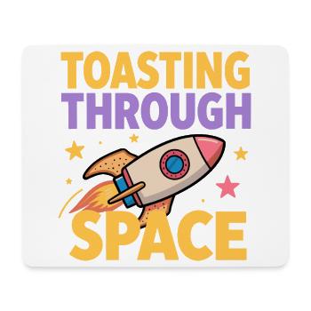 Toast-Rakete – Toasting Through Space - Mousepad (Querformat) - Weiß - Vorne