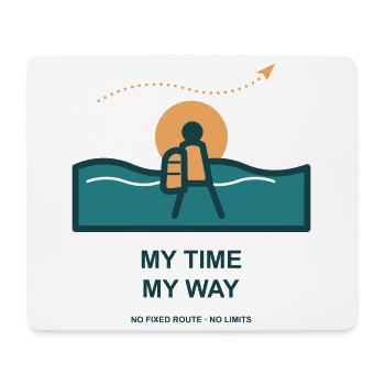 Meine Zeit Mein Weg - Mousepad (Querformat) - Weiß - Vorne