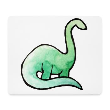 Smaragdgrünes Dino-Aquarell - Mousepad (Querformat) - Weiß - Vorne