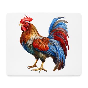 Hahn - Mousepad (Querformat) - Weiß - Vorne