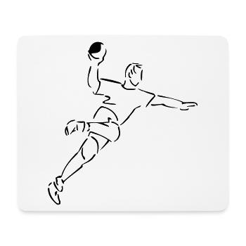 Handball - Mousepad (Querformat) - Weiß - Vorne