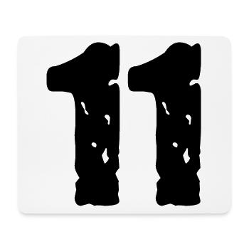 11 number jersey - Mouse Pad (horizontal) - white - Front