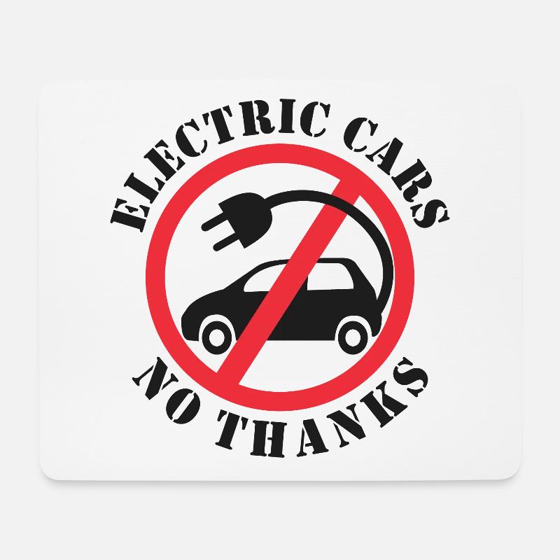 Elektroautos Nein danke - Mousepad (Querformat) - Weiß