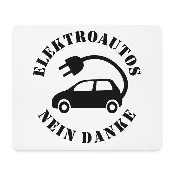 Elektroautos Nein danke - Mousepad (Querformat) - Weiß - Vorne