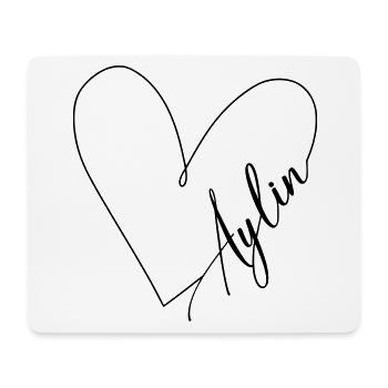 Aylin Name Heartline - Mouse Pad (horizontal) - white - Front