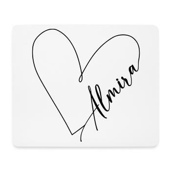 Almira Name Heart Line - Mouse Pad (horizontal) - white - Front