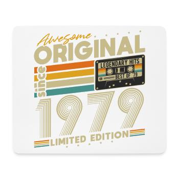 1979 Vintage Born Vintage rétro anniversaire - Tapis de souris (format paysage) - blanc - Devant