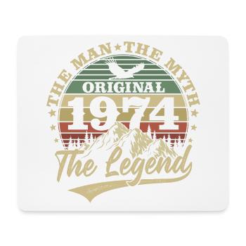 1974 Vintage Birthday Man Myth Legend - Mouse Pad (horizontal) - white - Front