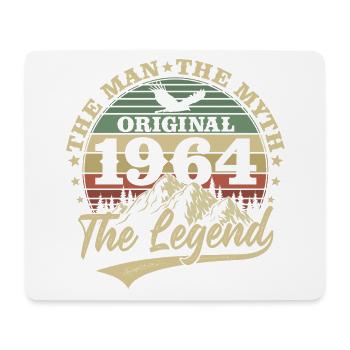 1964 Vintage Birthday Man Myth Legend - Mouse Pad (horizontal) - white - Front