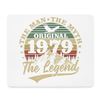 1979 Vintage anniversaire homme mythe légende - Tapis de souris (format paysage) - blanc - Devant