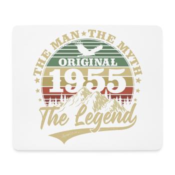 1955 Vintage anniversaire homme mythe légende - Tapis de souris (format paysage) - blanc - Devant