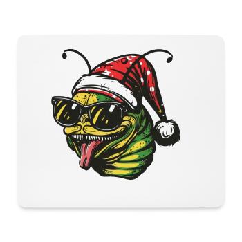 Worm Christmas Funny - Mouse Pad (horizontal) - white - Front