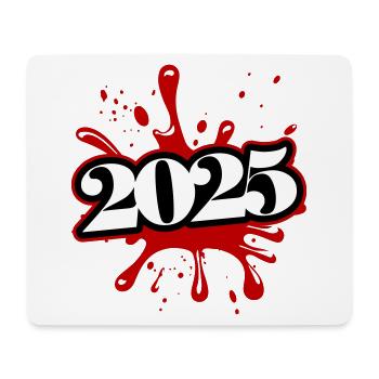 2025 klecks - Mousepad (Querformat) - Weiß - Vorne