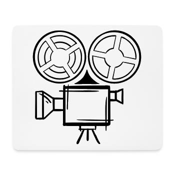 Film camera drawing. Hand-marked. Filmmaker - Mouse Pad (horizontal) - white - Front